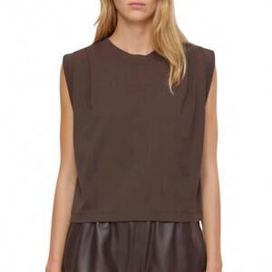 NEW CLOSED women's sleeveless top in chilly chocolate